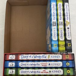 7 x Kids Chapter Hardcover Books DIARY of a WIMPY KID