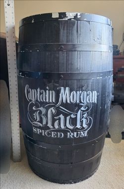 Captain Morgan Black Spiced Rum Promotional Barrel