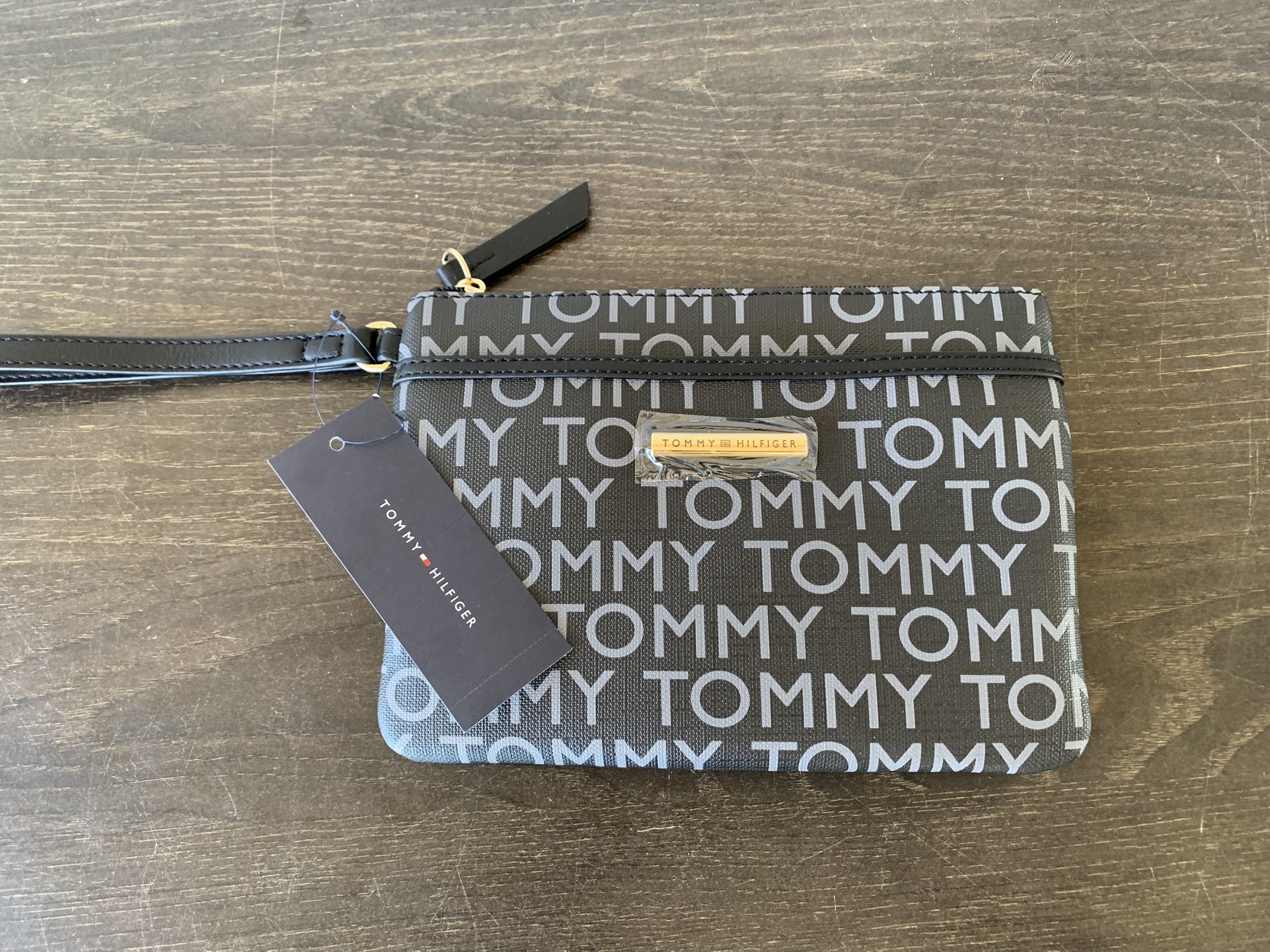 Black Tommy Hilfiger wristlet