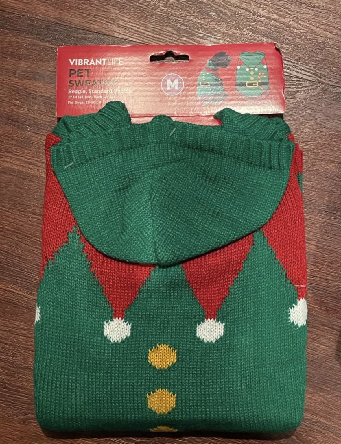 Medium Elf Dog Sweater 