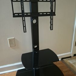 Black Swivel Floor TV Stand 