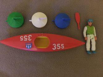 1975 Fisher Price Adventure People Kayak Set. 100% Complete