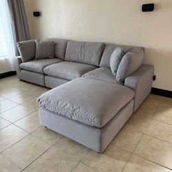 New Grey Sofa Cloud Couch Sectional