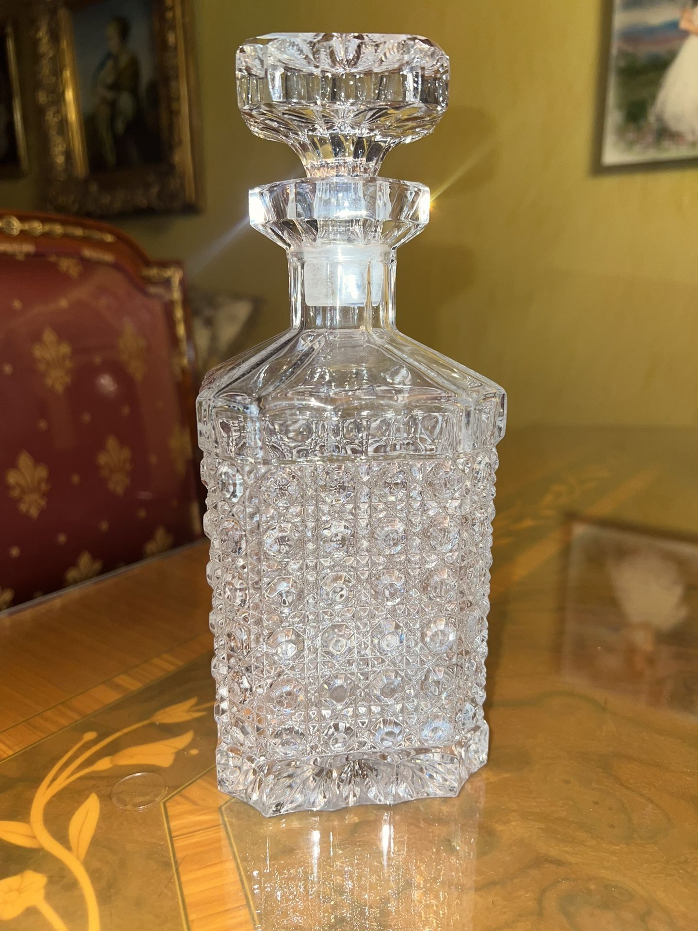 1960s High quality lead crystal glass whiskey decanter by Tritschler Winterhalter/West Germany