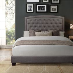 QUEEN UPHOLSTERY PLATFORM BED NEW IN BOX