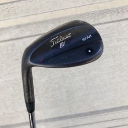 Titleist Vokey SM6 Jet Black Lob Wedge LW 60* 08 Bounce Wedge Steel Mens LH