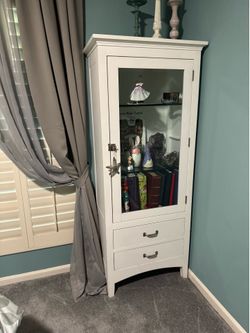 White Glass Display Case