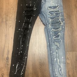 Designer Split Denim Jeans