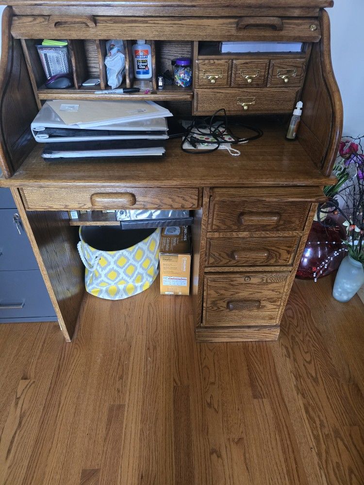Antique Roll Top Desk