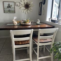 Solid Wooden Table and 6 Chairs