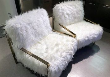 Axel fur best sale accent chair