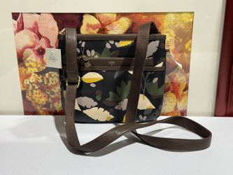 Fossil Tessa Crossbody Black FLORAL SHB1660979 NWT