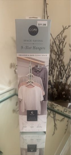 Core Home 9-Slot Space-Saving Hangers 6-Pack