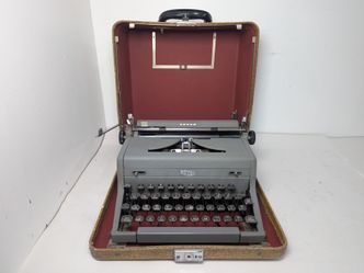 Vintage Royal Arrow Portable Typewriter with Original Case and New Ribbon