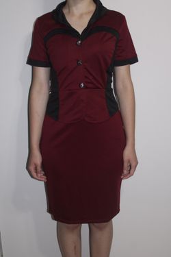 Burgundy elegant Dress - L-XL