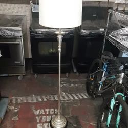 Vintage Mcm French Style Silver Plated Floor Lamp
