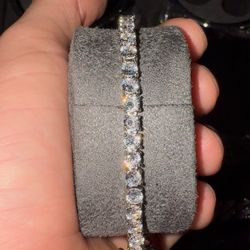 Moissanite Tennis Bracelet 3MM Stones ( Silver)