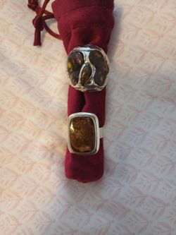 FIRE AGATE STONE RINGS