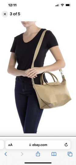Longchamp Le Pliage Neo Small Crossbody Satchel Tote Bag Gold