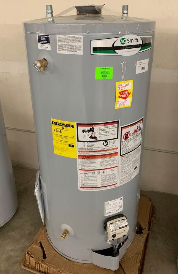 NEW AO SMITH WATER HEATER WITH WARRANTY 8LC9