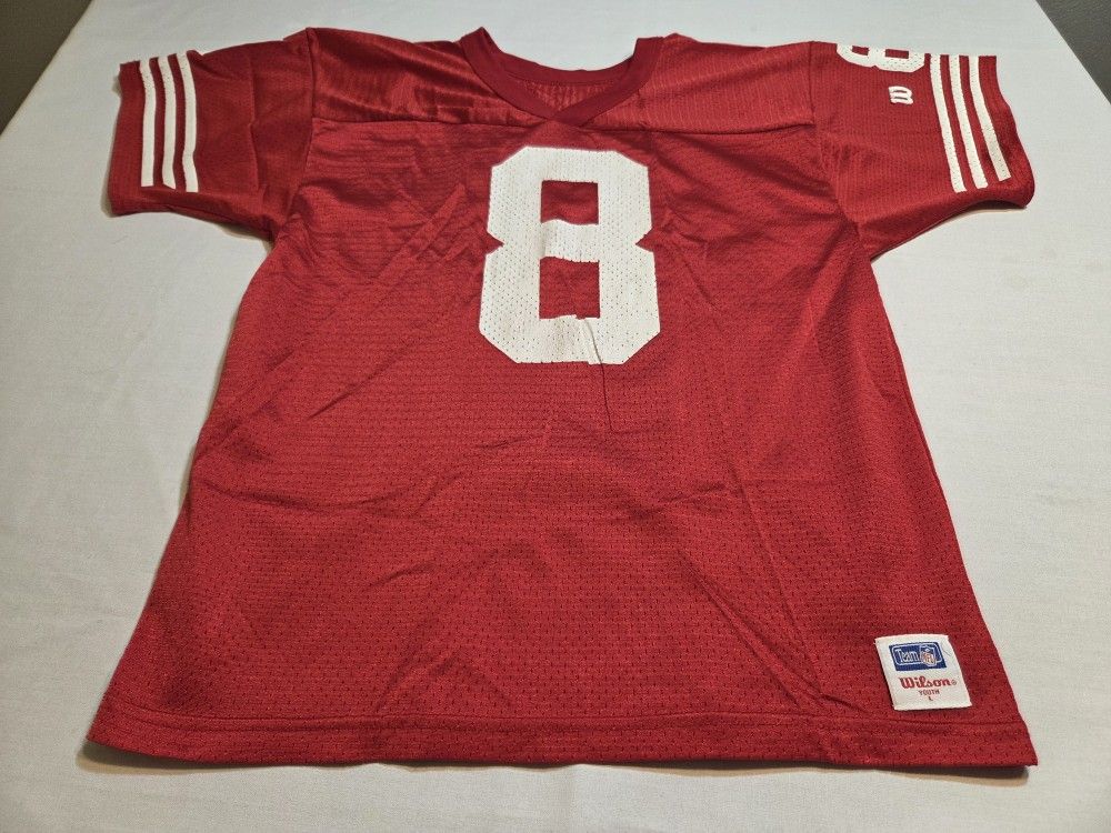 Vintage San Francisco 49ers Jersey Mens Red Youth Large Steve Young Wilson Football 80s π