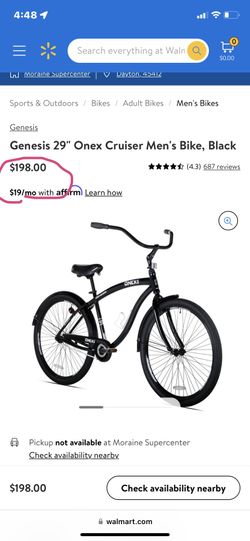 29 genesis onex cruiser men's bike sale