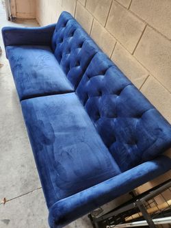 Blue Velvet Sofa Sleeper