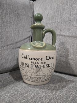 Vintage Tullamore Dew Ceramic Whiskey Decanter