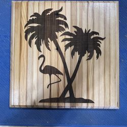 Flamingo 🦩 Palm trees 