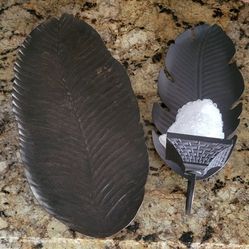 Partylite Island Escape Banana Leaf  Sconce Set 