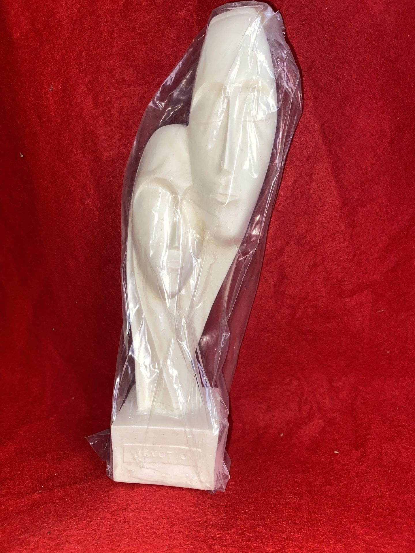 Vintage 9.25 Inch Greek Alabaster Cycladic (Devotion) Statue Imported From Greece (3 available)