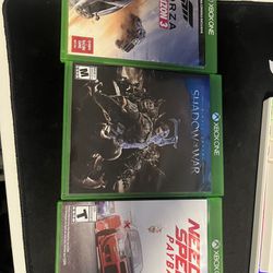 Xbox Games Need For Speed, Forza Horizon 3, Shadow Of war