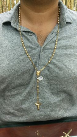 14k Gold rosario 28 inch 25grams