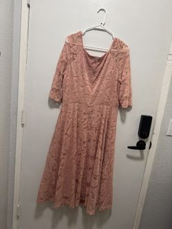 Formal Pink Plus Size Dress - 3XL