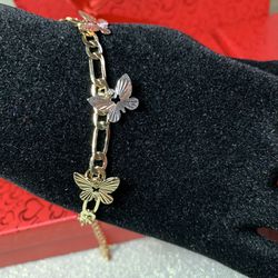 Gold Filled/Oro Laminado Butterfly Bracelet