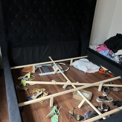 Gorgeous Velvety King Size Bed Frame!