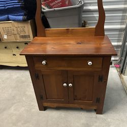 (1)-Pine Original Condition Wash Stand