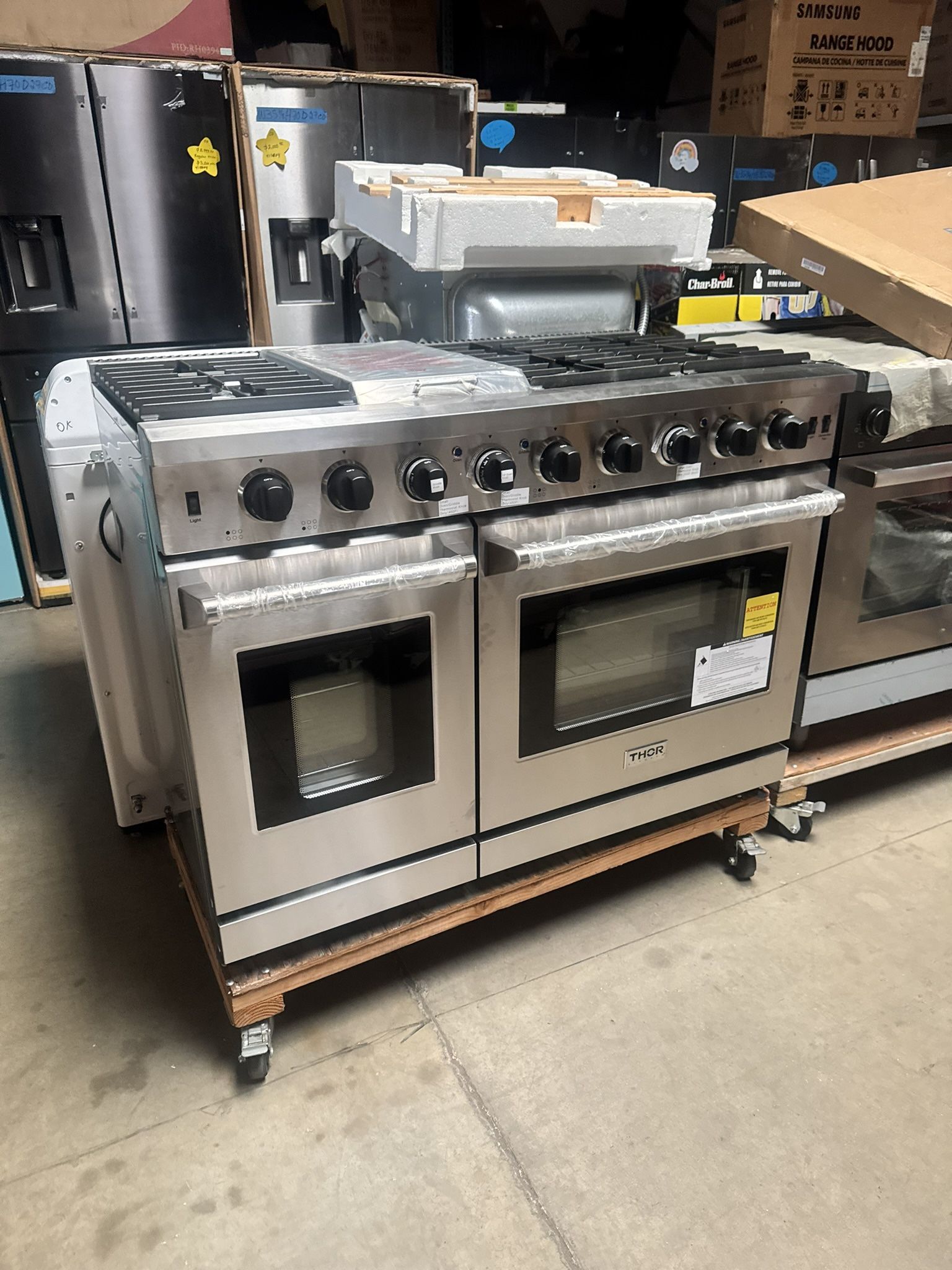 Slide Stove Gas Range Double Oven Convection Thorkichen