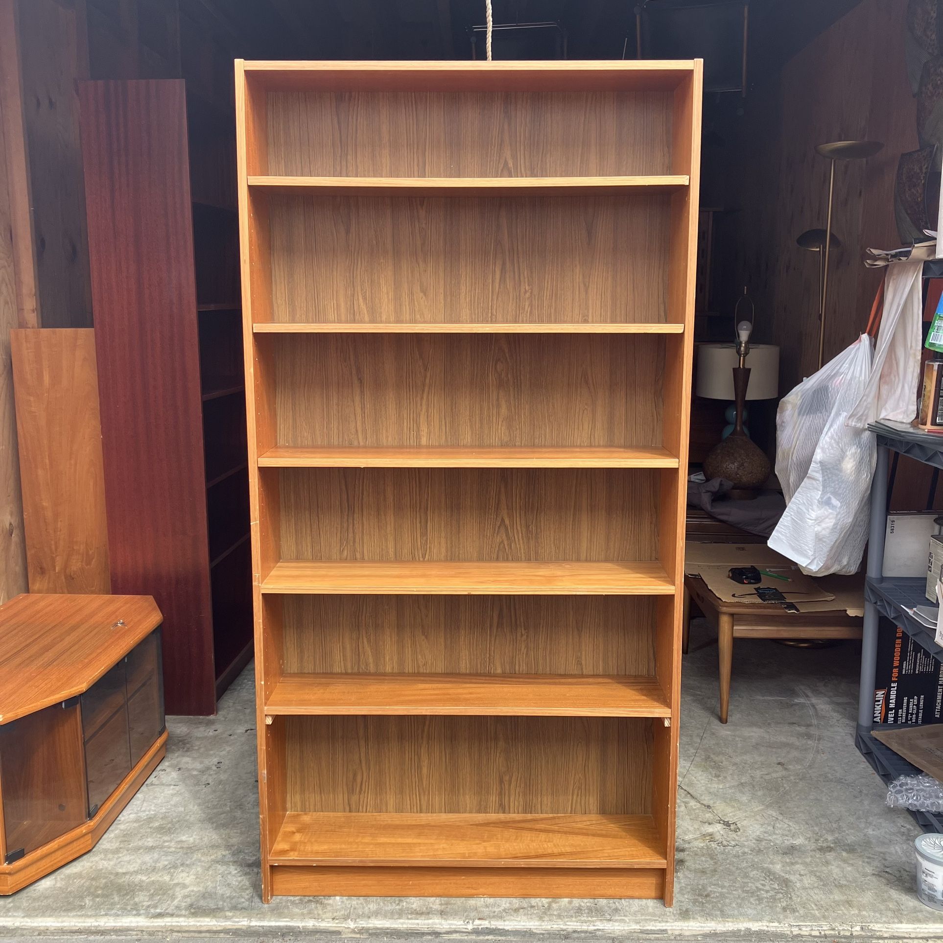 Vintage Danish Mid Century Modern Teak Bookcase
