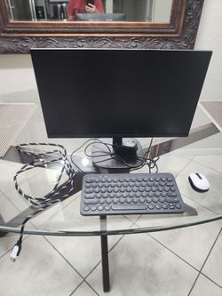 22 in ONN Monitor, Wireless Mouse & Keyboard and 5 ft lightning speed HDMI cable