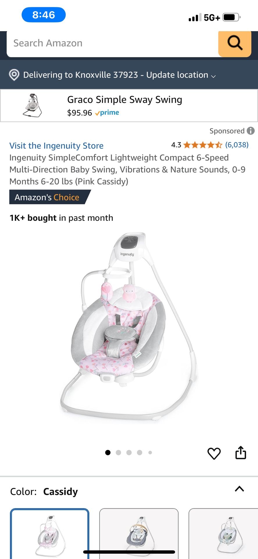Baby Swing Like New