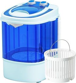 Superday Mini Portable Washing Machine, Single Tub Compact Washing Machine with Spin Cycle, 5.7LBS Washing Capacity Small Electric Washer Machine for 