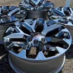 22” Chrome Chevy Silverado GMC Sierra Yukon Denali Suburban We Finance New Snowflakes Reps Set 