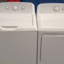 WASHER & DRYER ELECTRIC SET WHITE ON WHITE HOTPOT WORKING EXCELLENT WITH WARRANTY DELIVERY INSTALLATION AVAILABLE EVERYTHING WE POST IS CHECK 