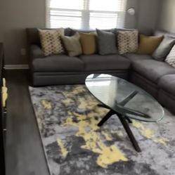 Huge Sectional With Love Seat 