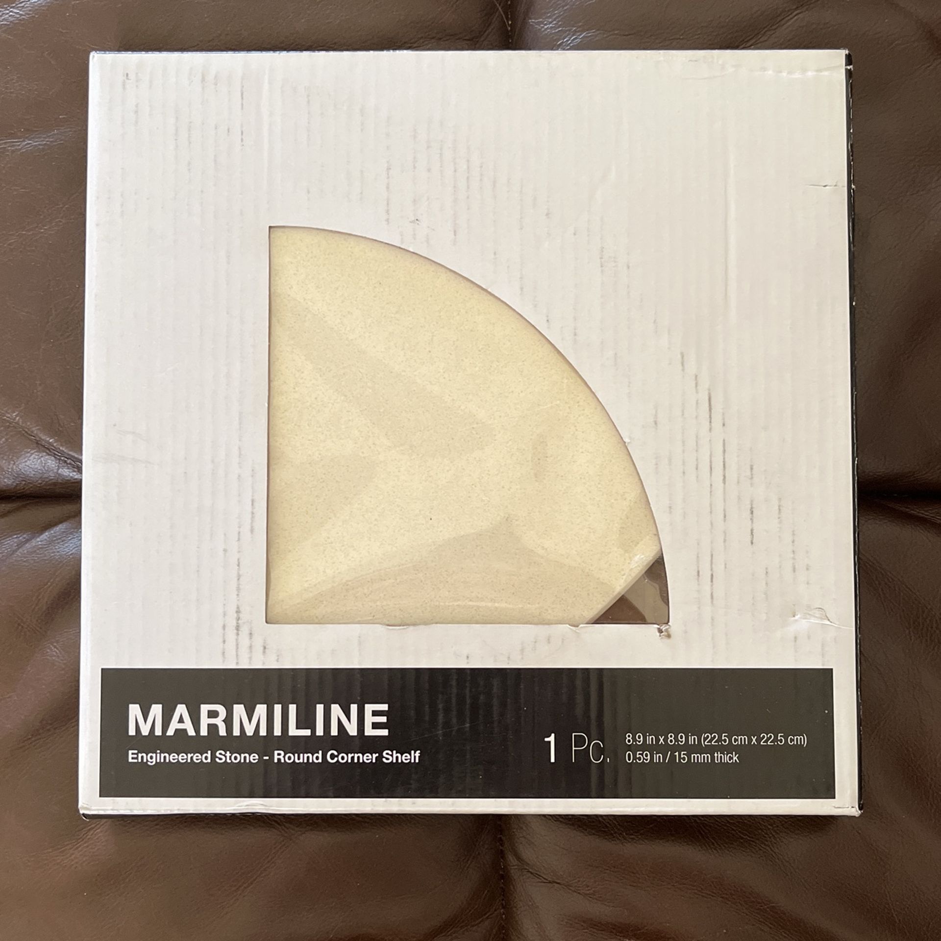 Floating Corner Shelf Ivory Marmaline