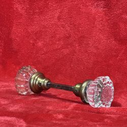 Vintage Crystal Glass Door Knob – Single Antique Piece