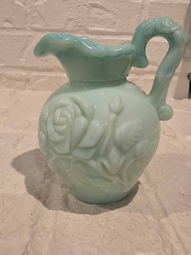 Vintage Blue Avon Milk Vase