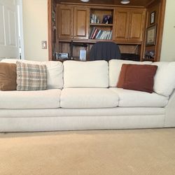 Light Beige Sofas with Throw Pillows