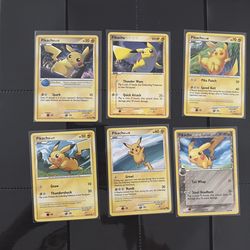 Pikachu cards lot of 6 cards